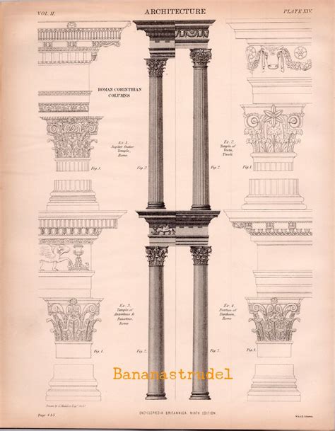 Roman Columns Corinthian Ionic Doric Pantheon Arch Of Titus Fortuna