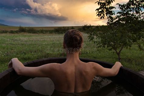 Woman In Hot Tub Stock Image Image Of Water Resort