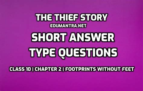 The Thief Story Short Question Answer Very Important