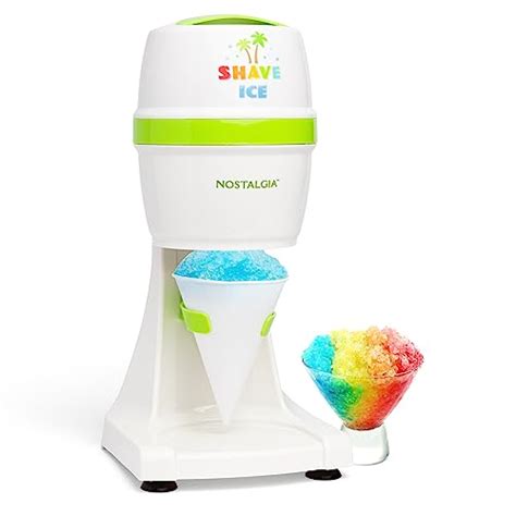 Nostalgia Snow Cone Shaved Ice Machine Includes 1 Reusable Plastic