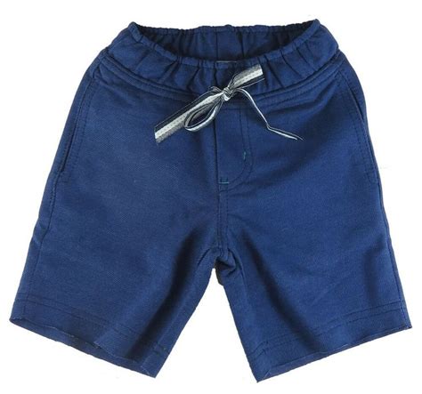 Bermuda Infantil Menino Oliver Fleece E Algod O Azul Marinho Bermuda