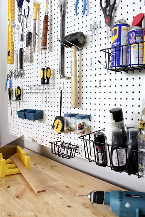 Pegboard Organization / Garage Ideas | Pegboard organization garage, Garage storage solutions ...