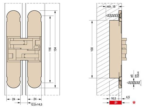 Ceam 75kg 3D Concealed Stainless Steel Hinge Interior Effects