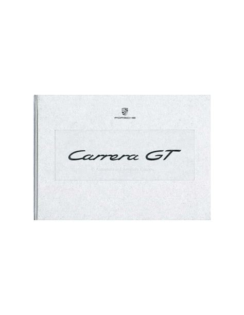 2003 Porsche Carrera Gt Hardcover Brochure Box English