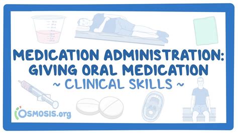 Medication Administration Giving Oral Medication An Osmosis Preview