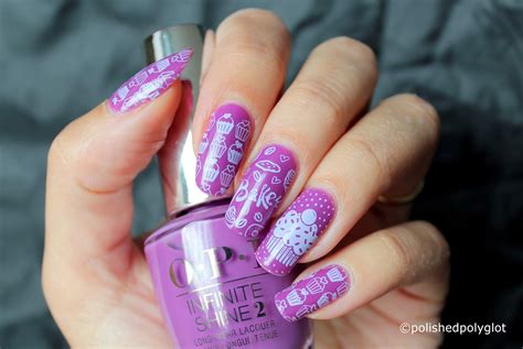 Nail art │ Purple and Lilac Cupcakes Nail Design / Polished Polyglot