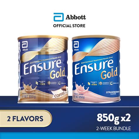 Ensure Gold HMB 2 Flavor Bundle Coffee And Strawberry 850G For Adult