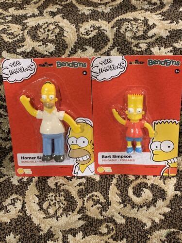 Homer Bart Simpson The Simpsons Bend Ems Poseable Action Figure Nib