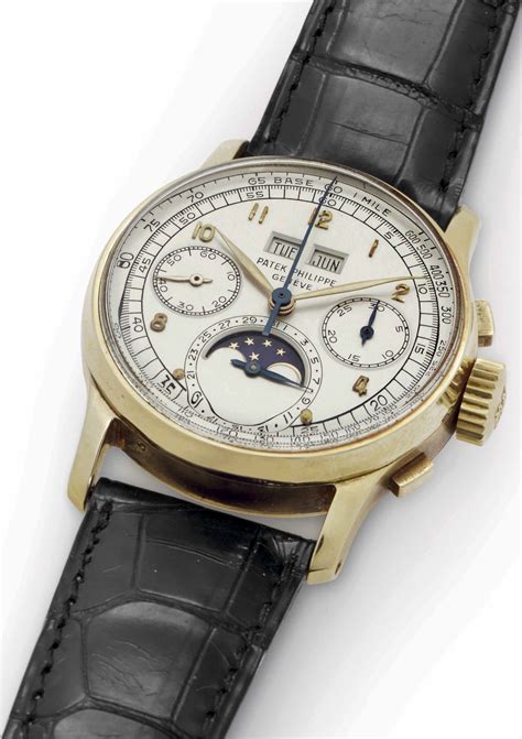 Patek Philippe A Fine And Rare 18k Gold Perpetual Calendar Chronograph