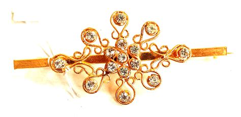 Saree Brooch Saree Pin Gold Plated Brass 3 Inches Sku 8