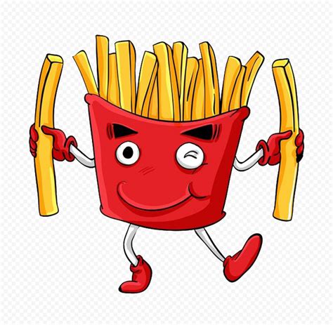 Cartoon Character French Fries Cup Hd Png Citypng