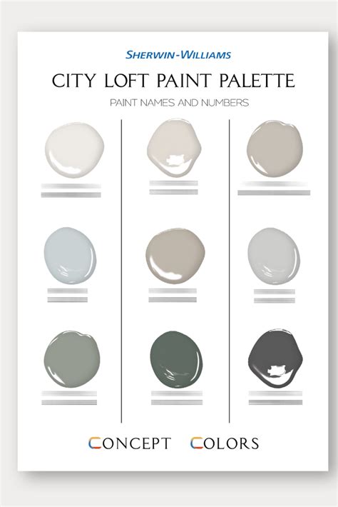 Sherwin Williams City Loft Paint Palette Complementary Whole House