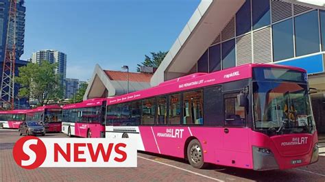 Pink Feeder Buses To Service Kelana Jaya Lrt Line Youtube