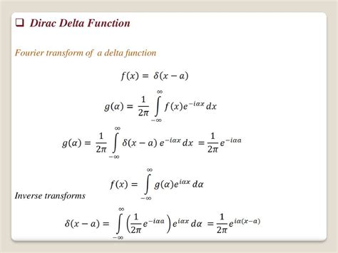 D Delta Function Fourier Transform