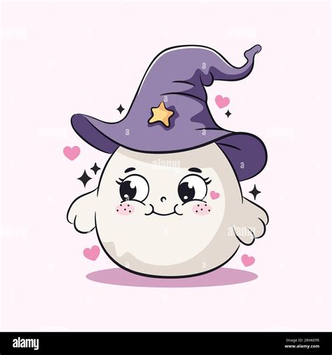 Cute halloween baby ghost. Cute cartoon character Stock Vector Image ...