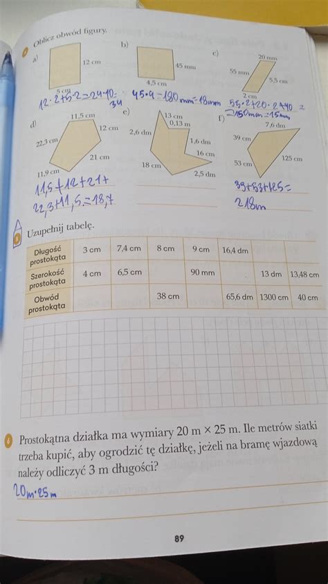 Temat Czworokąty rodzaje i własności Zadanie 5 i 6 W ZAŁĄCZNIKU