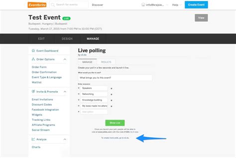 Slido Live Polling Extension For Eventbrite