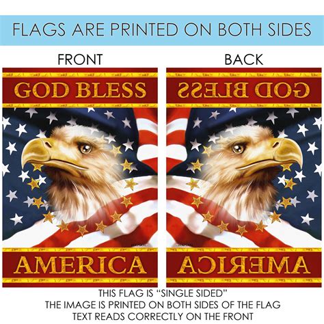 Red And Blue God Bless America Outdoor House Flag 40 X 28 Christmas