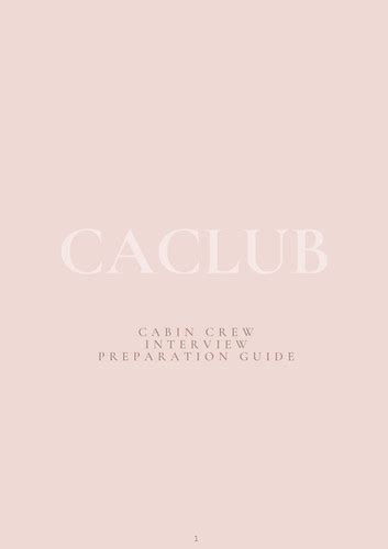 Cabin Crew Interview Preparation Guide 50 Q As CACLUB