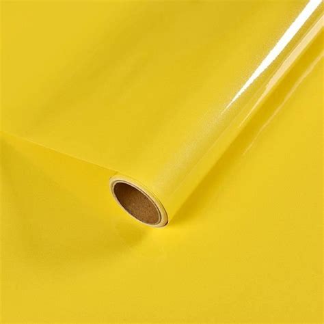 Papier peint Shiny Yellow 40cm x 10m Papier Peint Vinyle Auto adhésif