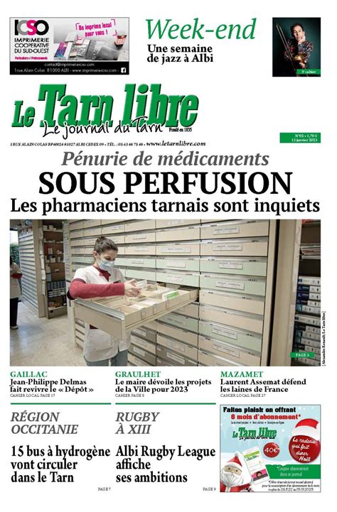 Edition Du 12 Janvier 2023 Le Tarn Libre