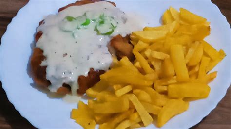 Crispy Chicken Steak With White Saucechicken Steak With White Sauce Youtube