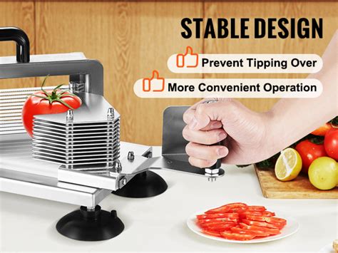 VEVOR Commercial Tomato Slicer, 3/16 inch Tomato Cutter Slicer ...