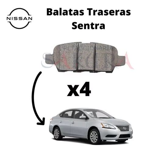 Juego Balatas Traseras Sentra Original Env O Gratis