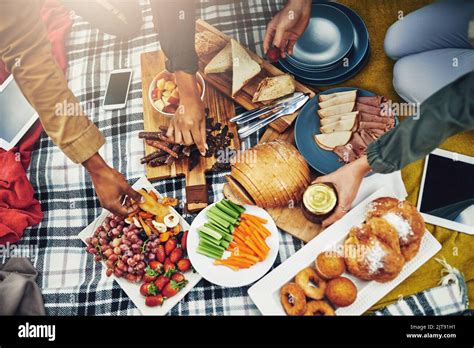 Food Glorious Food A Group Of Unidentifiable Friends Eating At A