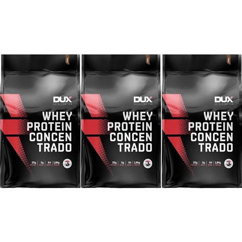 Kit X Whey Protein Concentrado G Refil Cookies Dux Nutrition