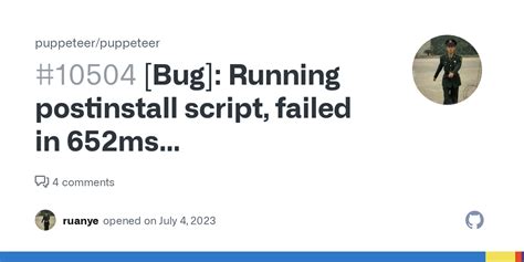 Bug Running Postinstall Script Failed In 652ms Node Modules