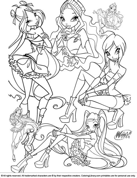 Winx Club Coloring Pages To Print Coloring Pages