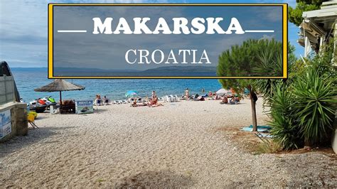 🇭🇷 Makarska Main Beach Promenade Stroll Makarska Harbour St