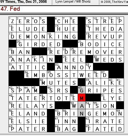 Rex Parker Does The Nyt Crossword Puzzle Thursday Dec