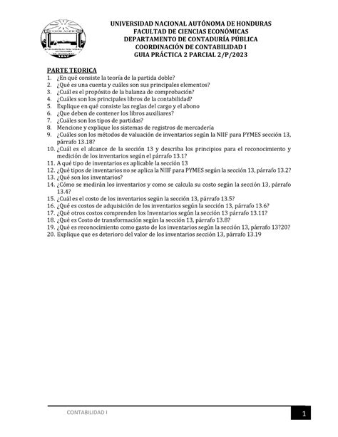 GUIA 2 Parcial 3 PAC 2023 Contabilidad 1 UNIVERSIDAD NACIONAL AUT