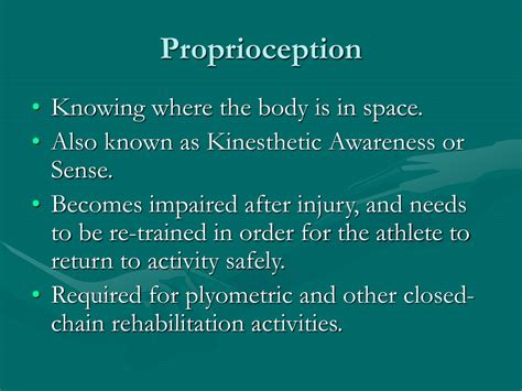 PPT Proprioception Core Strength And Plyometrics For The Injured