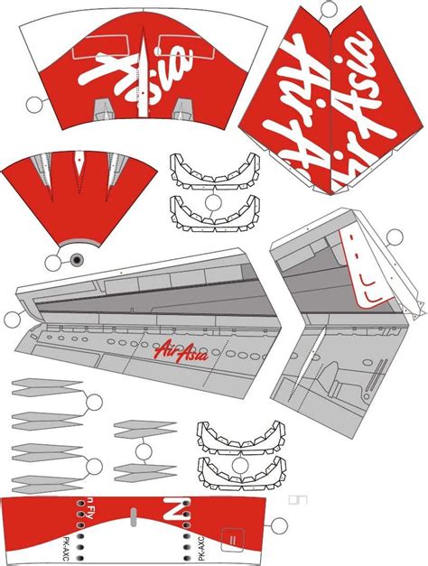 Paper Airplane Models, Paper Airplanes, Fly Air, Free Paper Models, Papel Craft, Air Asia, Wall ...