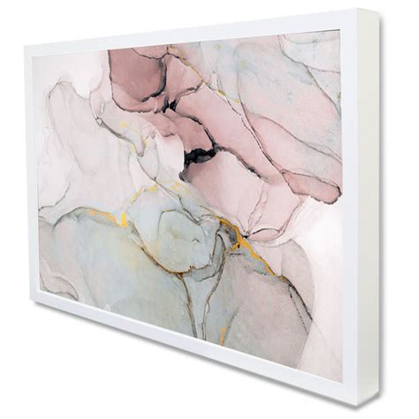 Quadro Decorativo Caixa Alta Vidro Abstrato Mármore Luxo