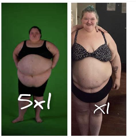 Amy posted a before and after pic showing her weight loss : r/1000lbsisters