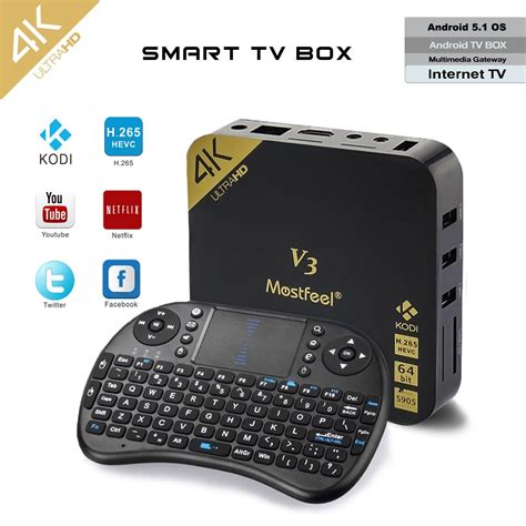 Smart TV BOX Android 5 1 Mostfeel Quad Core CPU Amlogic S905 1GB 8GB