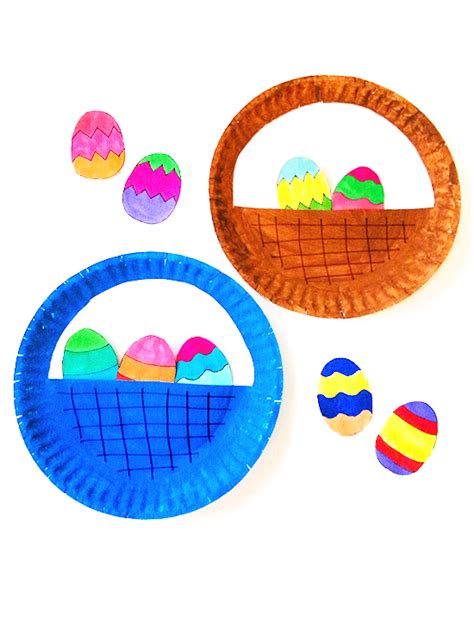 Paper Plate Easter Basket Craft - Our Kid Things