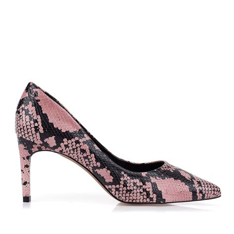 Scarpin Salto M Dio Anaconda Nude Uza Shoes Sapatos Femininos