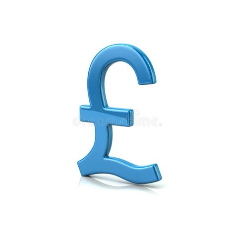 Blue Pound Symbol 3d Render Illustration Stock Illustration Illustration Of Icon Design