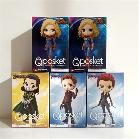 Banpresto Q Posket Captain Marvel Loki Star Lord Black Widow Figures