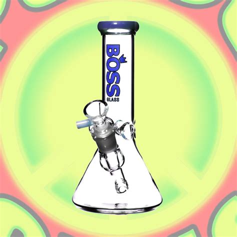 Boss Glass Water Pipe 8 Inch Beaker Peacepipesshop