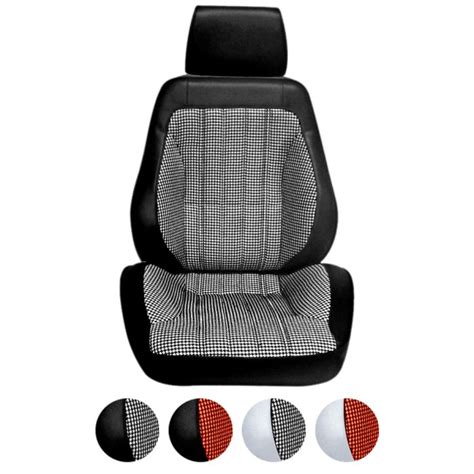 Distinctive Industries 071874 L C10 Bucket Seat Touring Ii W Houndstooth Insert Pair 1967 1972