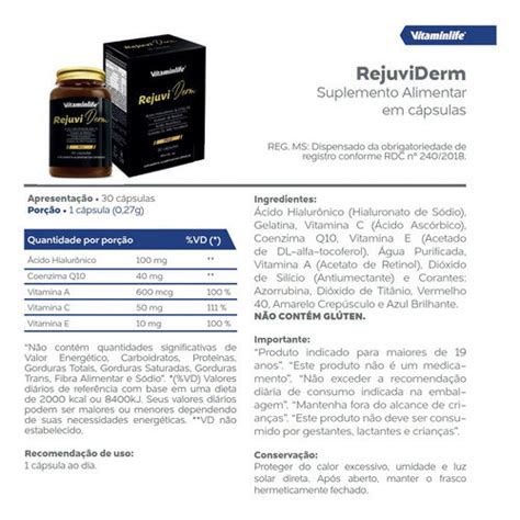 Rejuvi Derm Ácido Hialurônico COQ10 Acetato de Retinol Ácido