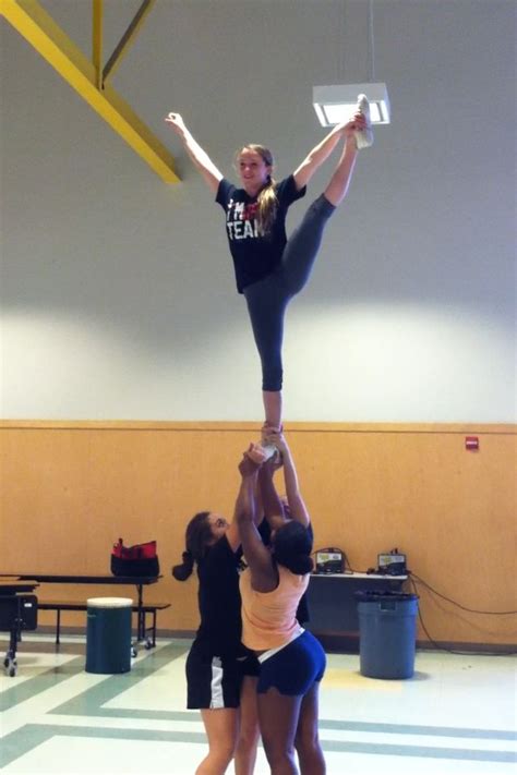 Heel Stretch Stunt Cheer Cheer Stunts Ball Exercises Heel Stretch