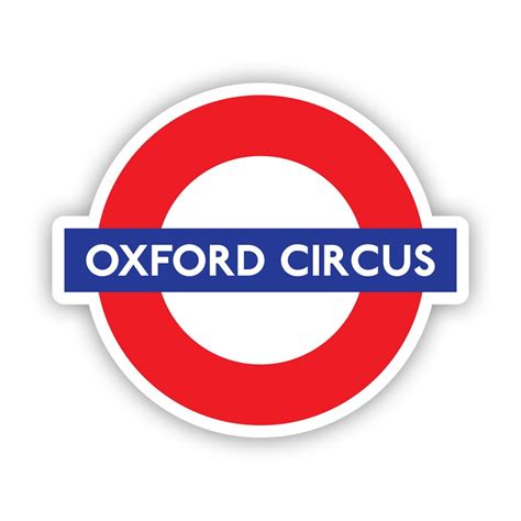 Oxford Circus Tube Sign Roundel Sticker Decal Self Adhesive Vinyl