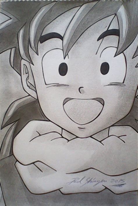 dibujo de son gohan de anime dragon ball z por shinzen Animación